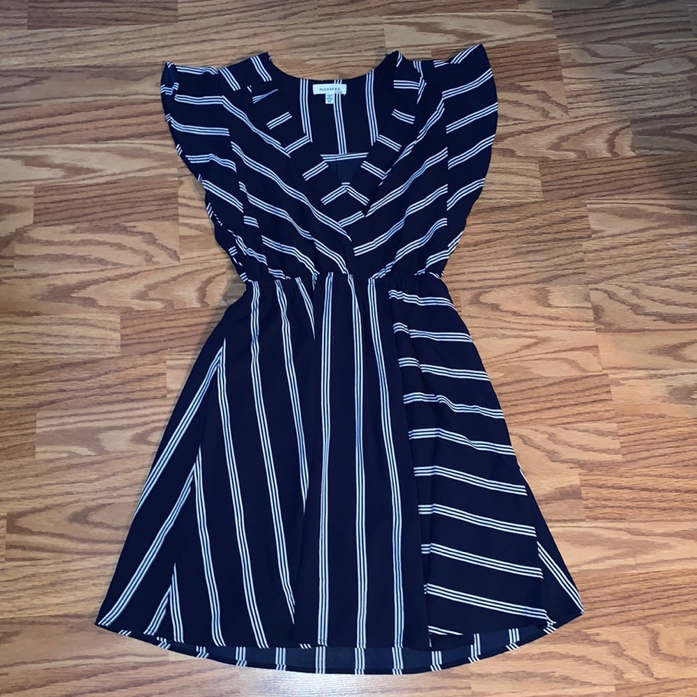 Monteau Navy and White Dress